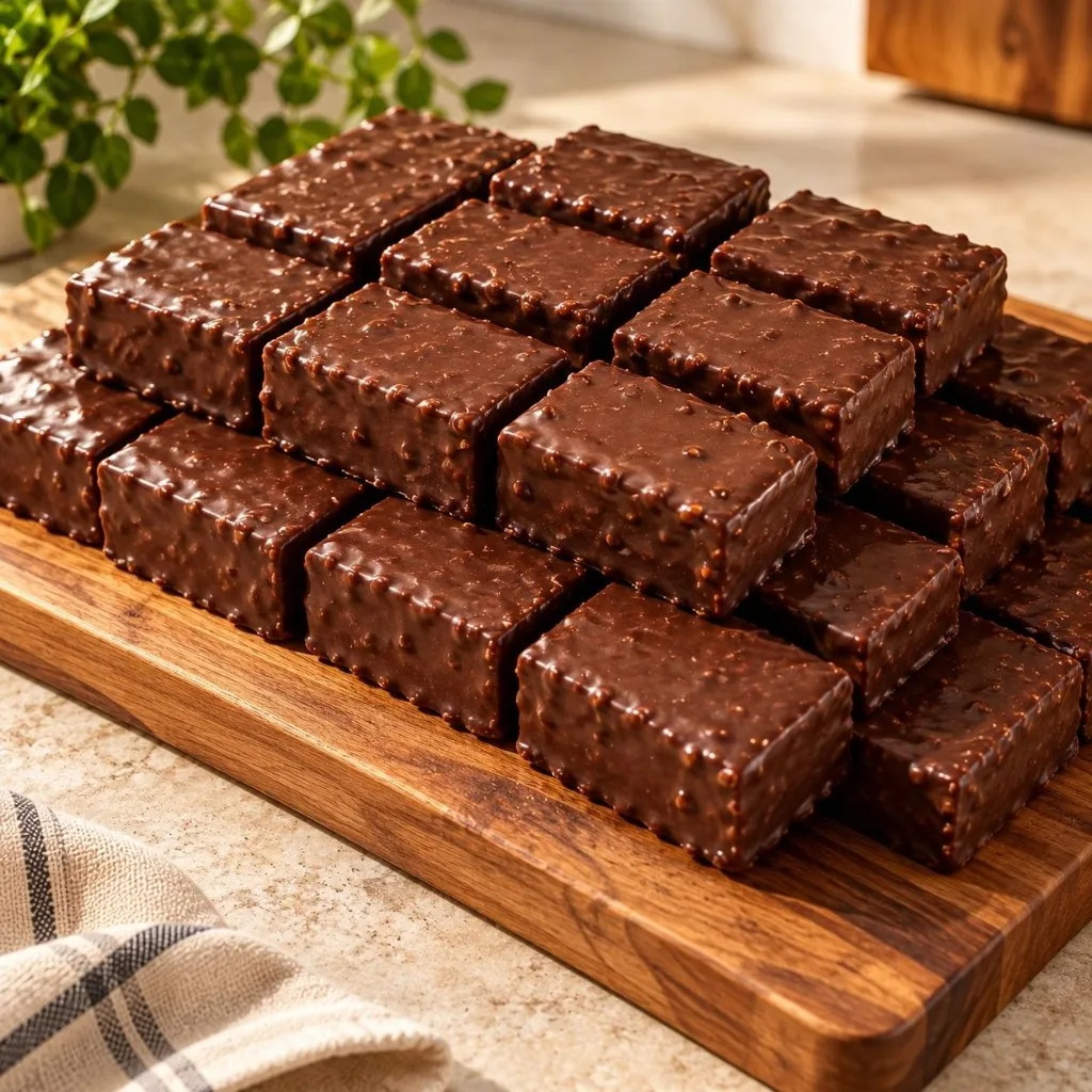 Porciones de medovik KA’A LUXE bañadas en chocolate